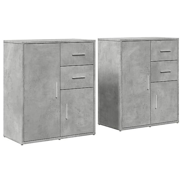 vidaXL Sideboards 2 Stk Betongrau 60x31x70 cm Holzwerkstoff 3276563 günstig online kaufen