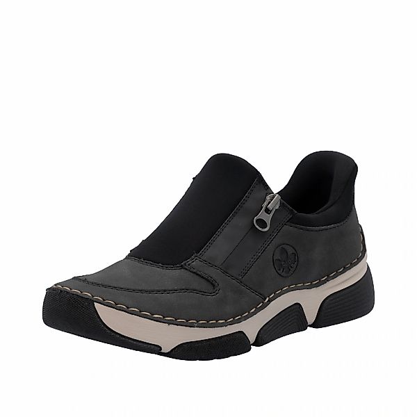 Rieker Ready2GO Slip-On Sneaker Halbschuh, Freizeitsneaker mit seitlichem R günstig online kaufen