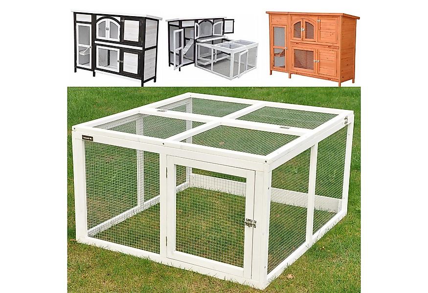 nanook Kleintierkäfig Freigehege für Hasenstall Jumbo weiss 96x100x55cm günstig online kaufen