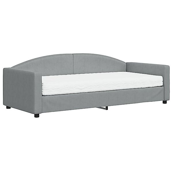 vidaXL Bett Tagesbett mit Matratze Hellgrau günstig online kaufen