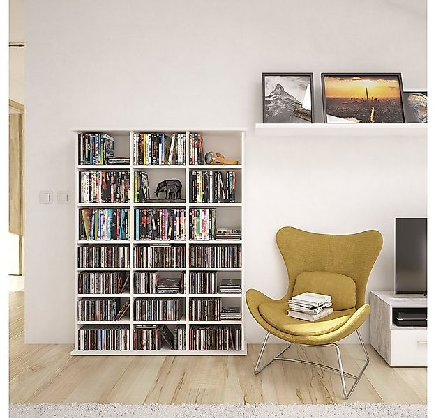 Vicco CD-Regal Jukebox, Weiß, 105 x 136 cm günstig online kaufen