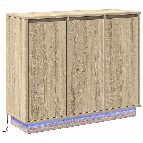 vidaXL LED-Sideboard Sonoma-Eiche 90 x 32 x 75 cm Holzwerkstoff 869676 günstig online kaufen