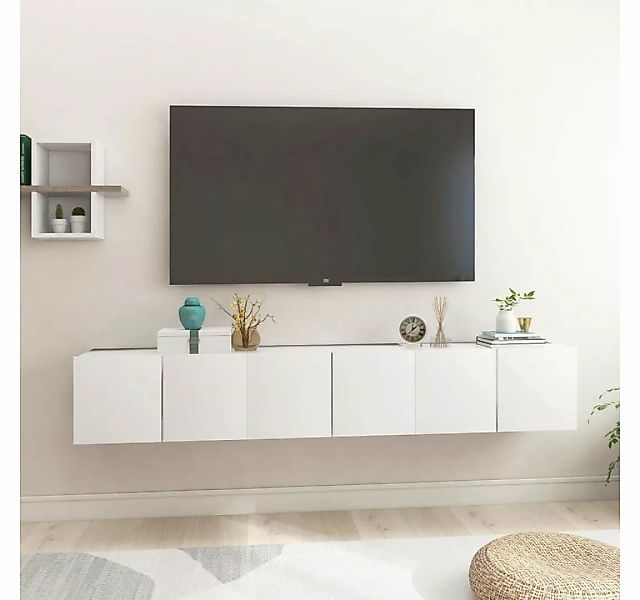 furnicato TV-Schrank TV-Hängeschränke 3 Stk. Weiß 60x30x30 cm günstig online kaufen