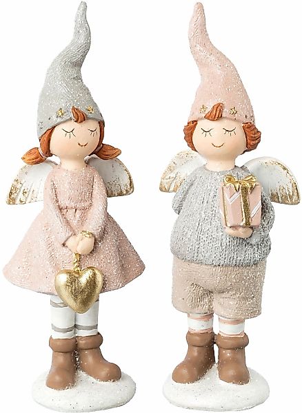 Creativ deco Engelfigur Weihnachtsdeko (2 St), mit niedlichem Gesicht sowie günstig online kaufen
