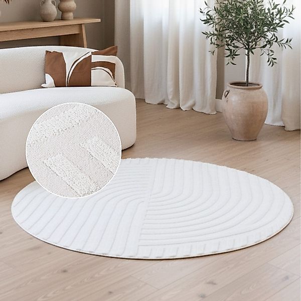 Tapiso Teppich HYGGE, rund, Höhe: 9 günstig online kaufen