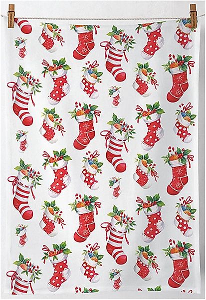 Ambiente® Geschirrtuch X-Mas stockings, (2-tlg., 2-teilig), Geschirrtücher günstig online kaufen