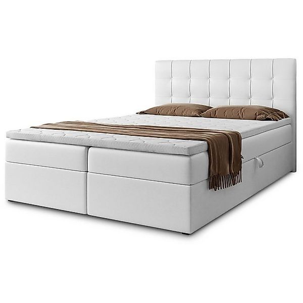 Beautysofa Boxspringbett mit Bettkasten Topiq II, Doppelbett mit Federkernm günstig online kaufen