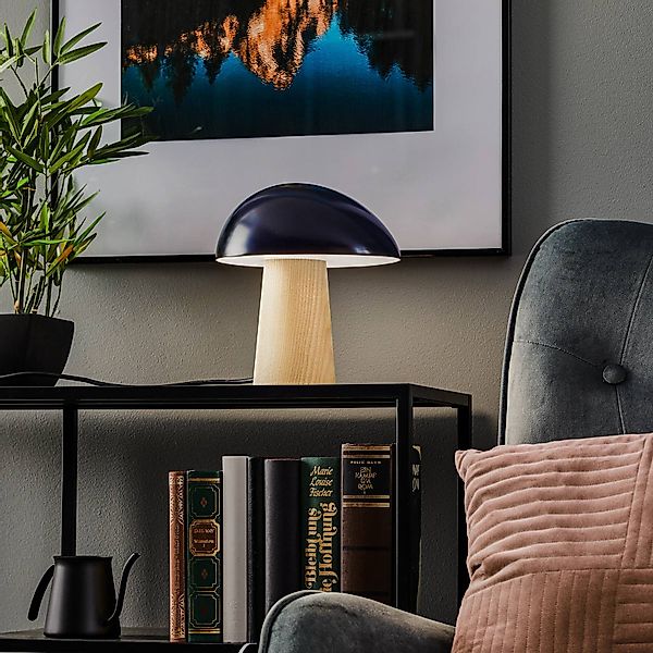 FRITZ HANSEN Night Owl Tischlampe, blau/esche günstig online kaufen