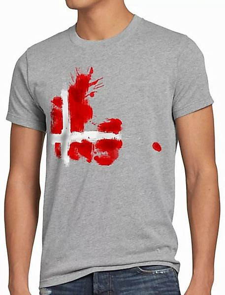 style3 T-Shirt Flagge Dänemark Fußball Sport Denmark WM EM Fahne günstig online kaufen