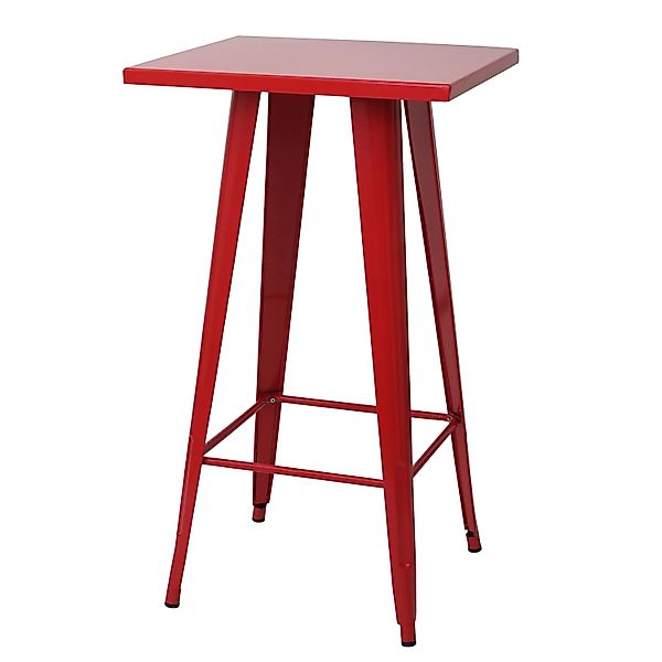 CHEFGASTRO Stehtisch 105x60x60cm Metall Industriedesign Rot günstig online kaufen