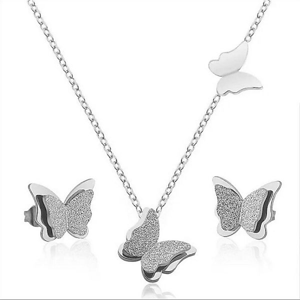 KARMA Schmuckset Damen Edelstahl Schmetterling Kette günstig online kaufen