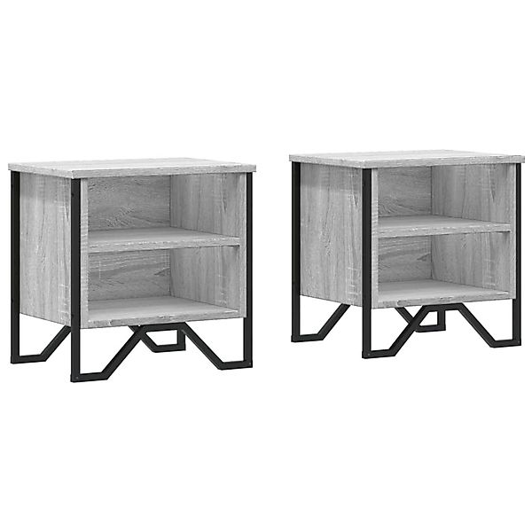 vidaXL Nachttische 2 Stk, Grau Sonoma 40x30x40 cm Holzwerkstoff 848501 günstig online kaufen