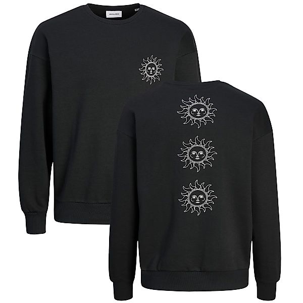 Jack&Jones Sweatshirt aus Materialmix Farbe schwarz Größe: 4XL günstig online kaufen
