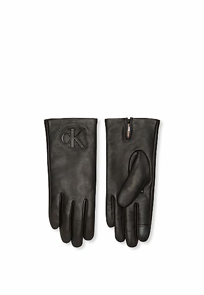 Calvin Klein Lederhandschuhe "RAISED CK LEATHER GLOVE", Aus Schaf-Nappalede günstig online kaufen