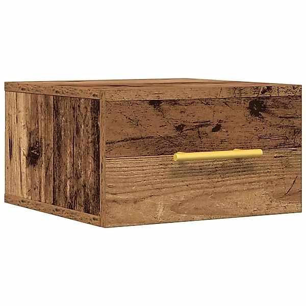 vidaXL Nachttisch Wandmontiert Altholz 35 x 35 x 20 cm Holzwerkstoff 863782 günstig online kaufen