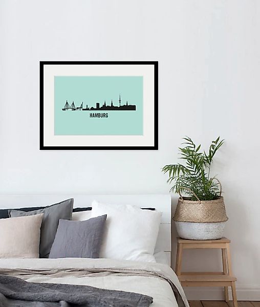 queence Bild »Hamburg Skyline« Deutschland   Gebäude   Hamburg   Schwarz-We günstig online kaufen