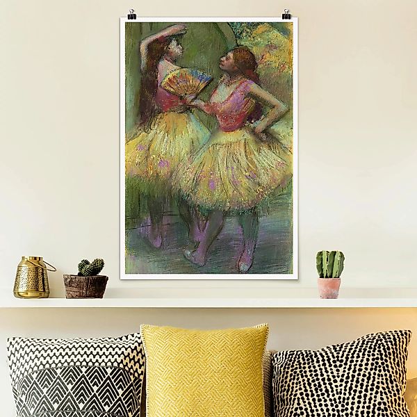 Poster Kunstdruck - Hochformat Edgar Degas - Zwei Tänzerinnen günstig online kaufen