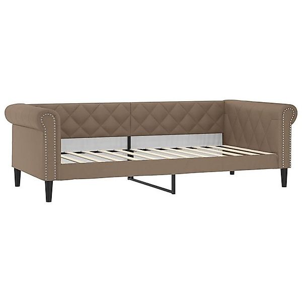 vidaXL Bettgestell, Tagesbett Cappuccino-Braun 80x200 cm Kunstleder günstig online kaufen
