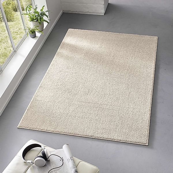 TaraCarpet Teppich Kurzflor-Frisee-Teppich Madrid Uni, rechteckig, günstig online kaufen