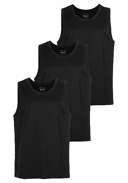 Mans World Muscleshirt, (3er-Pack), schmal geschnitten, Rundhalsausschnitt, günstig online kaufen
