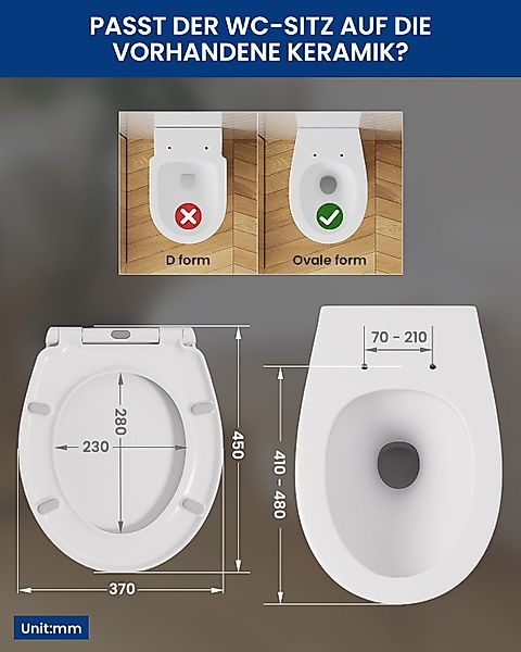 CECIPA MAX WC-Sitz Duroplast Toilettendeckel mit günstig online kaufen