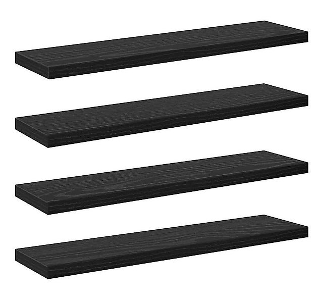 vidaXL Bücherregal Regalbrett 4 pcs Schwarz 40 x 10 x 1,5 cm Holzwerkstoff, günstig online kaufen