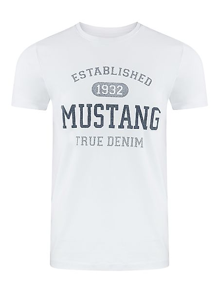 MUSTANG T-Shirt Herren Printshirt Regular Fit günstig online kaufen