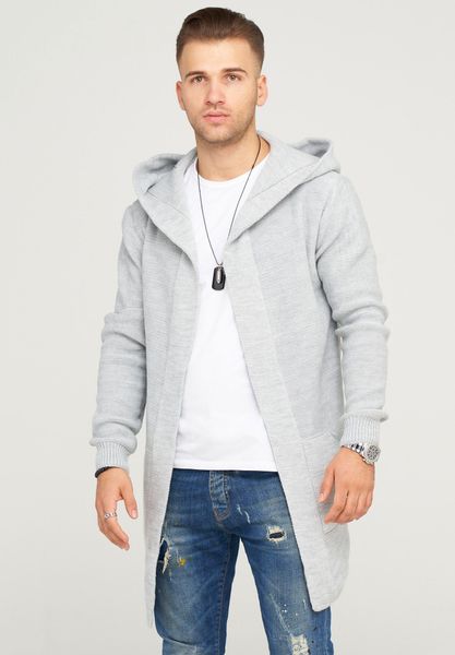 behype Strickjacke "JAROMIR" mit kuscheliger Kapuze günstig online kaufen