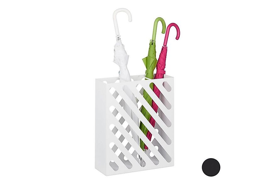 relaxdays Schirmständer Regenschirmständer XL eckig, weiß günstig online kaufen