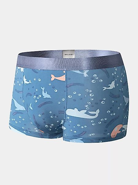 Mens Breathable Sexy Cartoon Print Unterwäsche mit Mesh Pouch Boxer-Unterho günstig online kaufen