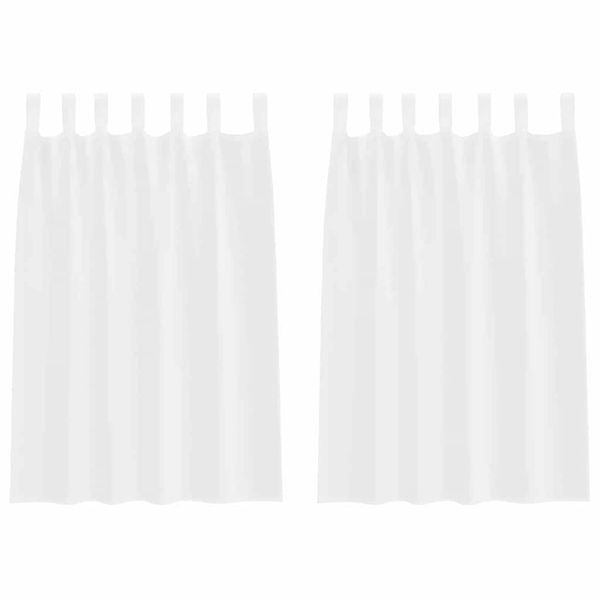 vidaXL Voile-Vorhänge 2 Stk Weiß 140x140 cm Polyester 4108032 günstig online kaufen