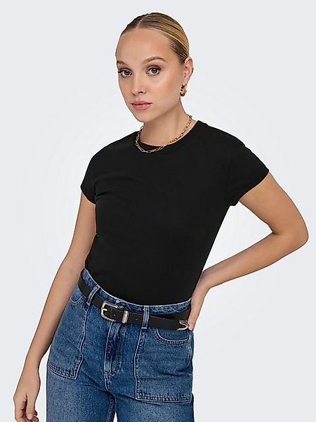 ONLY Kurzarmshirt ONLELINA S/S O-NECK SHORT günstig online kaufen