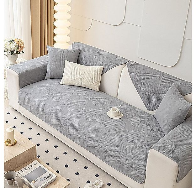 NUODWELL Sofahusse Baumwoll Sofabezug, Anti Rutsch-Couch für L Form Sofasch günstig online kaufen