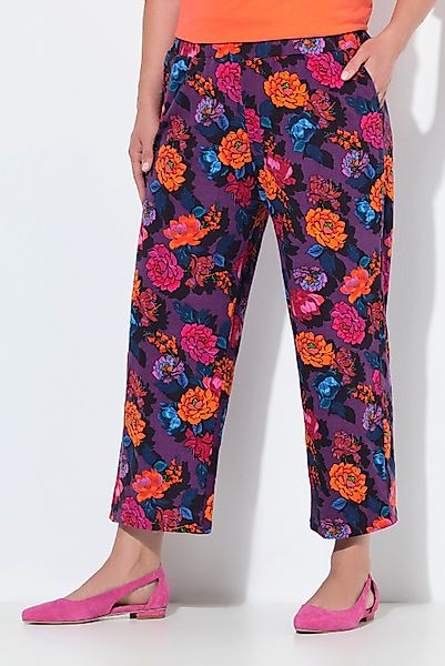 Ulla Popken Schlupfhose 7/8-Jerseyhose bedruckt gerades günstig online kaufen