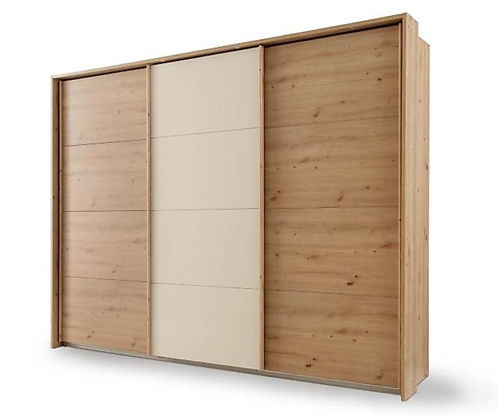 Schwebetürenschrank 3-türig ohne Passepartout inkl. 1 Glasltür ca. 271 x 21 günstig online kaufen