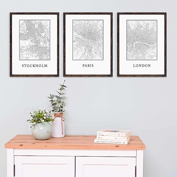 PHOTOLINI Bilderrahmen 3er Set, stabiles MDF-Holz, günstig online kaufen