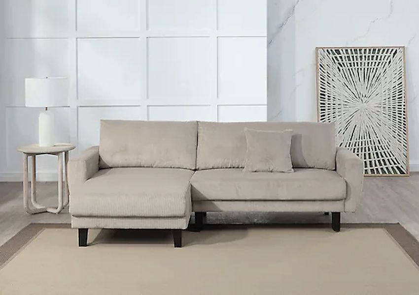 ATLANTIC home collection Ecksofa »Leonid L-Form«, mit Schlaffunktion und Be günstig online kaufen