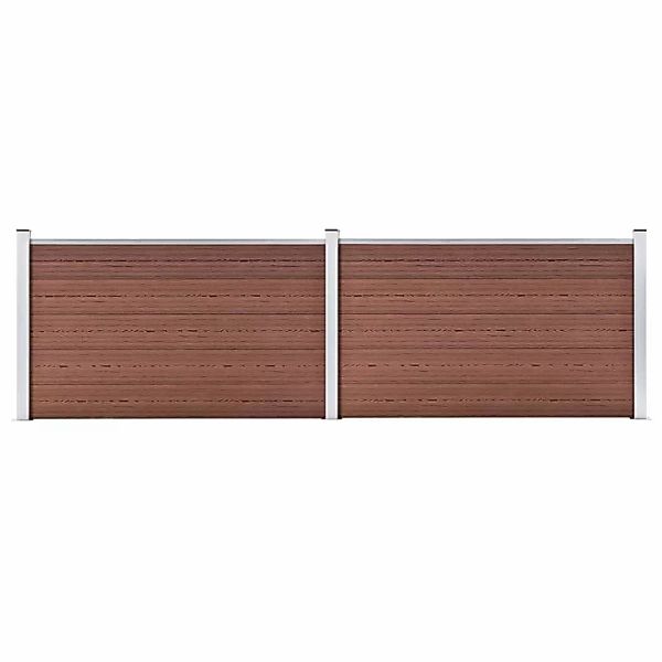 Gartenzaun Wpc 353x106 Cm Braun günstig online kaufen