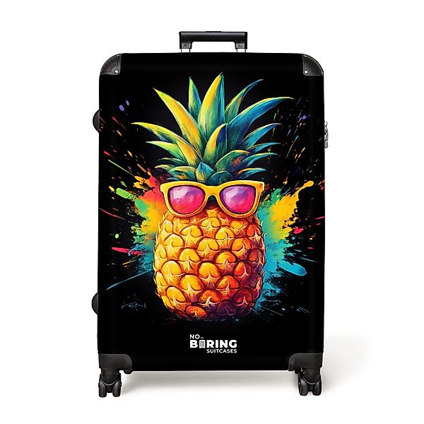NoBoringSuitcases.com© Hartschalen-Trolley Sommerananas mit Sonnenbrille 77 günstig online kaufen