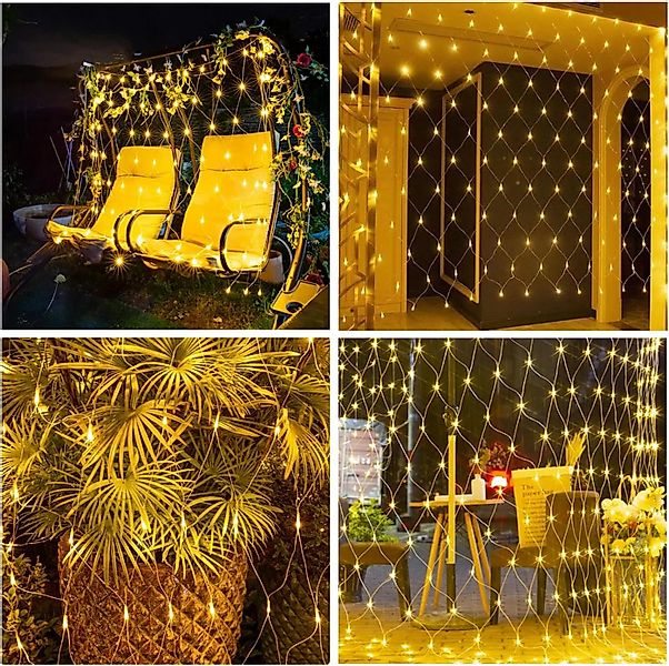 Qualra Lichterkette Lichternetz Außen 2x3M/4x6M mit Stecker Weihnachtsdeko günstig online kaufen