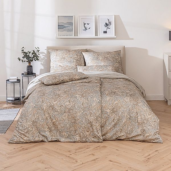 Estella Interlock Jersey Bettwäsche 6171-200 Beige Paisley 135x200 günstig online kaufen