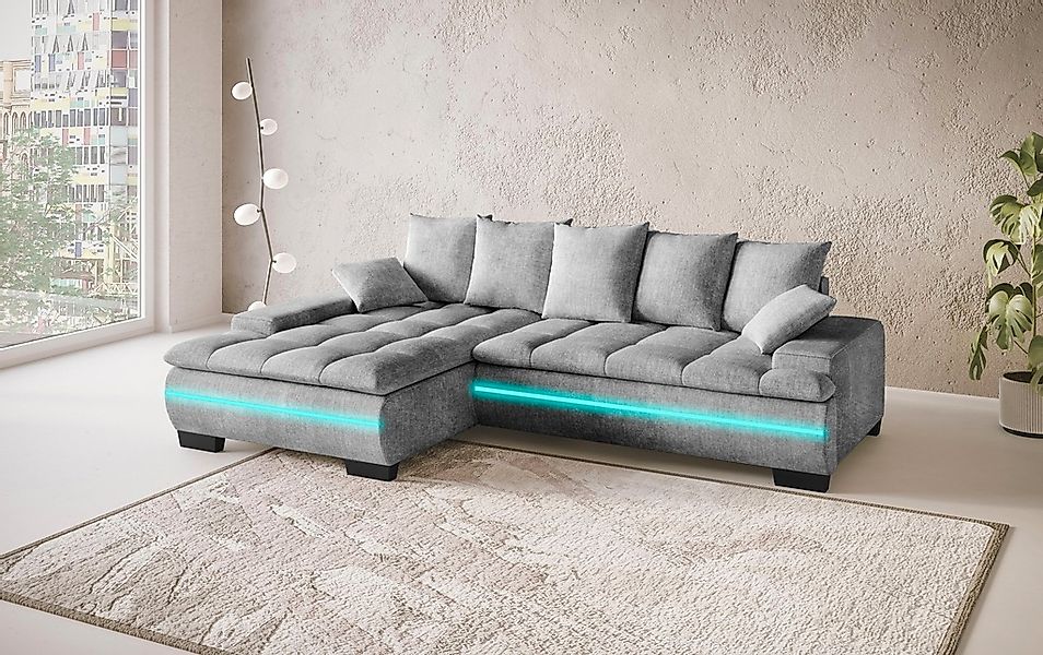 Mr. Couch Ecksofa "Haiti II, L-Form", RGB-LED Beleuchtung, Kaltschaum, wahl günstig online kaufen
