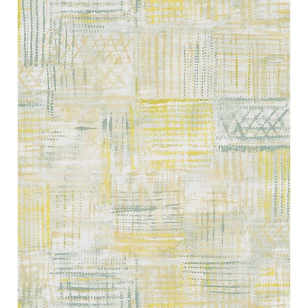Sanders & Sanders Tapete Grafisches Motiv Gelb Und Grün 53 Cm X 1005 M - 64 günstig online kaufen