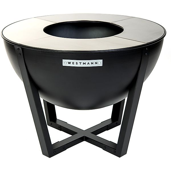Westmann Premium Grill Feuerstelle Ø 81 cm x 62 cm Schwarz günstig online kaufen