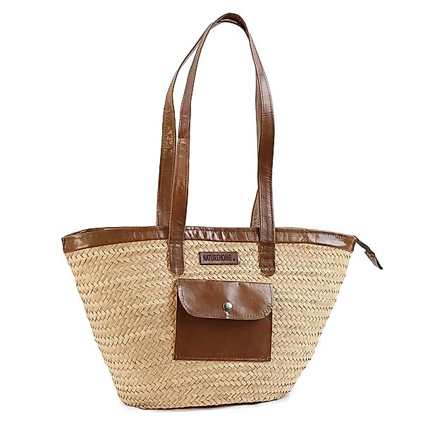 NATUREHOME Schultertasche Umhängetasche Shopper Korb Palmblatt, günstig online kaufen