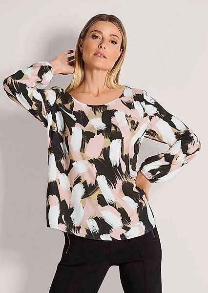 MADELEINE Schlupfbluse Viskosebluse mit Unikat-Print Fließende Freizeitblus günstig online kaufen