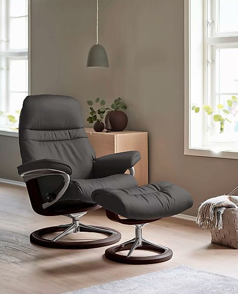 Stressless Relaxsessel "Sunrise", (Set, Relaxsessel mit Hocker), mit Signat günstig online kaufen