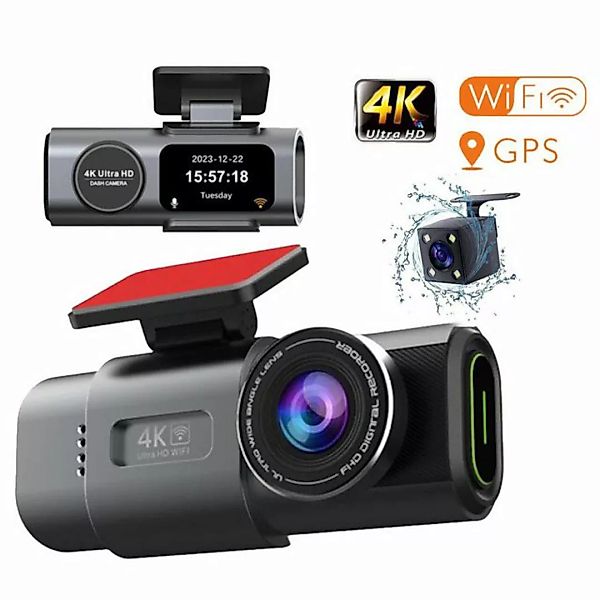 HOUROC Dashcam Auto,2-Kanal 4K+1080P Autokamera,Mit 1.3 Zoll-Bildschirm GPS günstig online kaufen