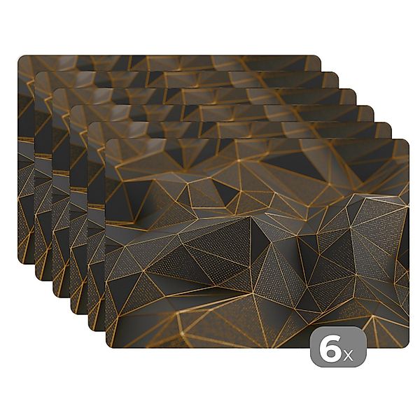 MuchoWow Platzset Abstrakt - Gold - günstig online kaufen
