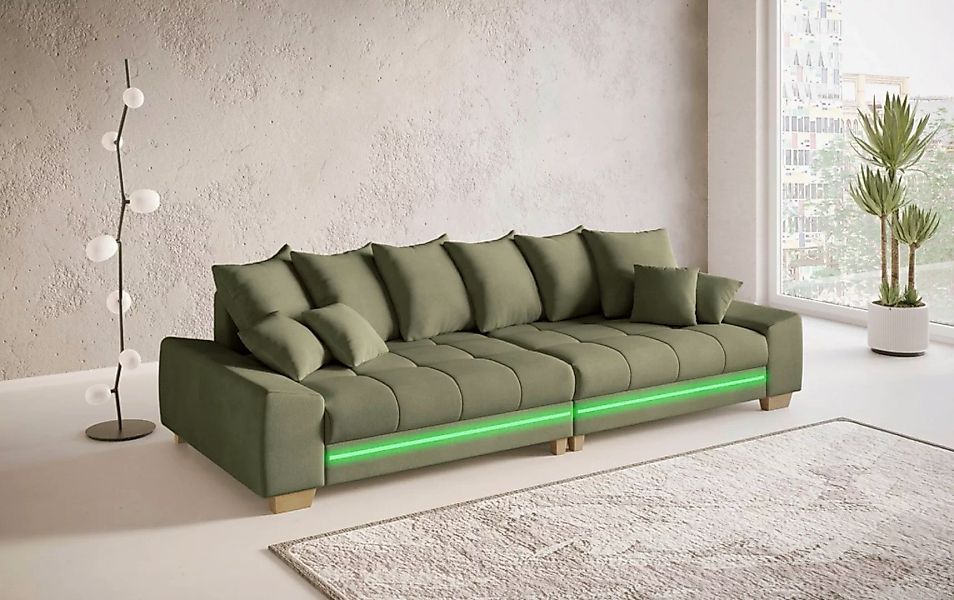 Mr. Couch Big-Sofa "Nikita II", mit RGB-LED Beleuchtung, Kaltschaumpolsteru günstig online kaufen